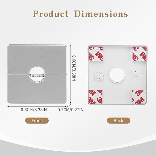 Rohrwandabdeckungen, Wandspaltflansch, Wandloch, dekorative Abdeckung, Wandspalt, quadratische Rosettenplatte ABS-Kunststoff, selbstklebende Rohrplattenabdeckungen (32mm(2PCS)) - Cheap-Us