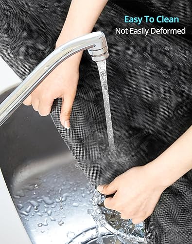 QWORK Fenster Fliegengitter , Fliegennetz aus Glasfaser , 120 x 250 cm, hält die Frischluftzirkulation, schwarz, 18 Mesh - Cheap-Us