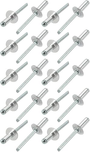 sourcing map 20Stk.Aluminum Offenes Ende Flansch Blind Nieten 6,4mm x 16mm x 16mm - Cheap-Us