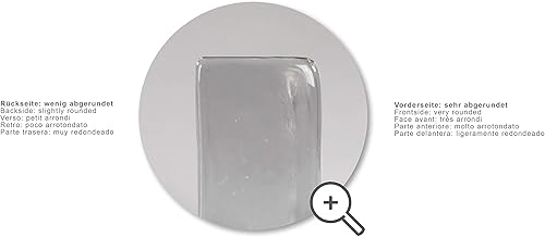 Fuchs Design Crystal Collection Classic, 1x Glasziegel Glasstein Vollsicht glänzend, ca. 20x20x5cm, Glasbaustein aus hochwertigem Echtglas - Cheap-Us