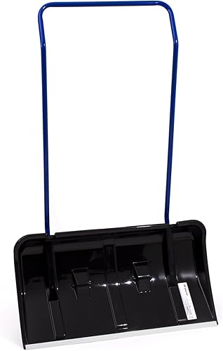Breiter Arctic-Eco-Schneeschieber - mit Pflug-Rollen, Metall Schaft und Kunststoff-Schaufel - Cheap-Us