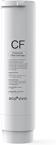 Ecoviva Ersatz-CF-Filterkartusche für Arbeitsplatten-Umkehrosmoseanlage WP-RO-200G - Cheap-Us