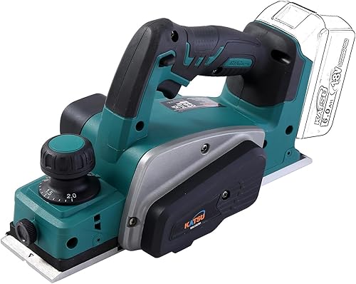 KATSU FIT-BAT 21V Akku-Hobel, Handhobel mit 82 mm Hobelbreite, bis 2 mm Spantiefe, 15000 U/min, zusätzliche Klingen enthalten, ohne Akku und Ladegerät 102781 - Cheap-Us