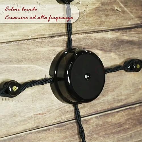 OASHISU Abzweigdose aus Porzellan für 4-Loch-Anlagen für Eingang/Ausgang des Kabels. Kabelabdeckung und Kabelabdeckungen aus Keramik, Farbe Weiß, Ø 78 mm Tiefe 35 mm - Cheap-Us