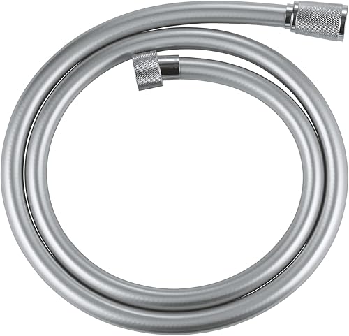 GROHE VitalioFlex Silver - Brauseschlauch (1250 mm, hitzebeständig, mit Rändelstruktur, druckbeständig), chrom, 22112000 - Cheap-Us