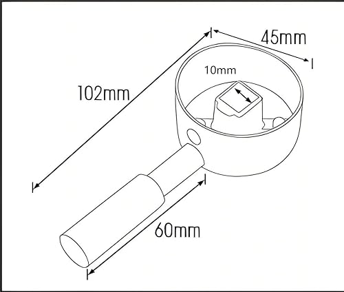 CYILIUEN Zinklegierung Wasserhahn Griff Ersatz Verchromt Waschtisch Hahn Griff für Einhebelmischer mit 40mm Kartusche - Cheap-Us