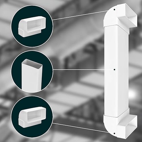 KOTARBAU® Kabelkanal Unterputz für TV 120 x 60 mm Kunststoff unsichtbare Kabeldurchführung TV Kanal Unterputz Kabelkanal weiß Leitungskanal Kabelführungskanal - Cheap-Us