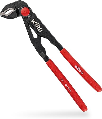 Wiha Wasserpumpenzange Professional electric mit Druckknopfeinstellung (37450) 250 mm Zange für Elektriker, VDE geprüft, stückgeprüft, stabil und robust - Cheap-Us