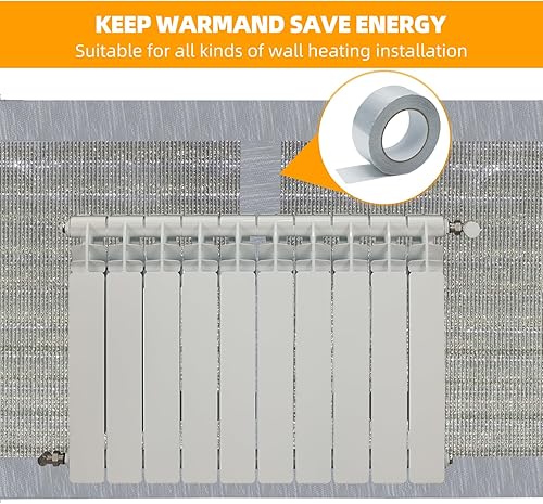 CCLIFE Isolierfolie Thermofolie Alu Dämmfolie 3-4mm Heizkörper Reflexionsfolie für Dächer Fenster Rohre Böden,0.5x20m-10㎡ - Cheap-Us