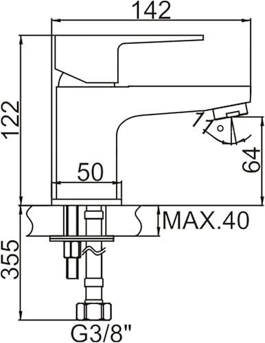 Ibergrif Wasserhahn Bad Einhebelmischer Chrom - Waschtischarmatur mit Wassersparfunktion, Anti-Fingerabdruck, Leichte Installation & Kalt/Warmanschluss, Modell M11057 - Cheap-Us