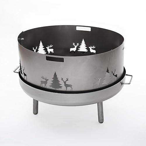 Funkenschutz mit Wildmotiv passend für alle Feuerschalen Ø 60 cm und Ø 55 cm - Cheap-Us