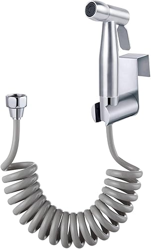 Handbrause, Toilette Bad Bidet für Bidet Armaturen WC mit 59in langem flexiblem Teleskop-Brauseschlauch und Halterung, Edelstahl Duschkopf Windel Dusche Tierbad Wasserspar Wand waschen - Cheap-Us