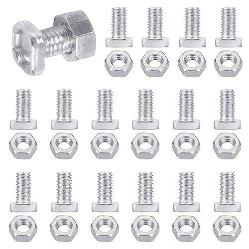 Sctmda Gewächshaus Schrauben Aluminium 50 Stück Hammerkopfschrauben M6 x15mm mit Mutter Gewächshaus Schrauben Alu Hammerschraubenalu Vierkantschrauben Muttern Schraube M6 mit Muttern Set - Cheap-Us