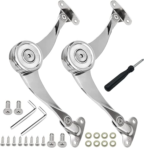 Nuyoah Klappenhalter Klappenbeschlag Klappscharnier Klappenschere Klappenstütze Edelstahl Klappenscharnier 2 Stück für Möbel Tür Deckelstütze, Scharnier Schranktür - Cheap-Us