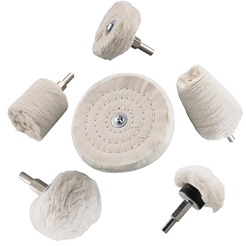 BRESUCNY 6pcs Bürsten Satz Konischer Baumwollsamt Polierpad Wheel Polierkegel Polishing Buffing Pad Mit, Polieraufsatz Akkuschrauber Polierscheibe Bohrmaschine Für Manifold, Aluminium, Edelstahl - Cheap-Us