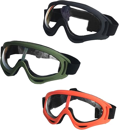 Ksvaye 3er Schutzbrille Kinder Motorradbrille Winddicht Augenschutzbrille Staubschutzbrille Perfekt für Radfahren, Skifahren, Bergsteigen - Cheap-Us