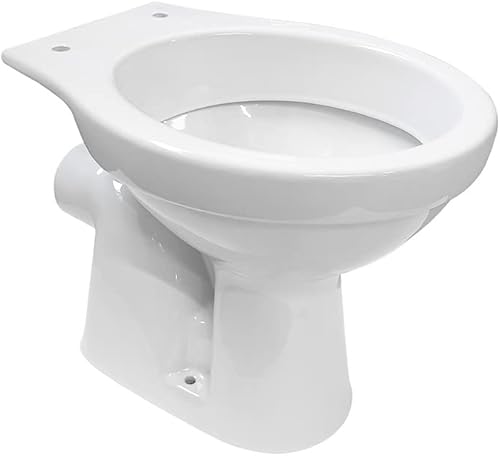 Stand WC Toilette Abgang Waagerecht Wand Tiefspüler Weiß Stehend NEU - Cheap-Us