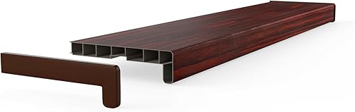 Seiletech.de FENSTERBANK PVC | 25 cm x 110 cm | Mahagoni | Fensterbrett | für den Innenbereich | Innenfensterbank | Innen | Meterware | Wohnzimmer | Deko | Kunststoff - Cheap-Us