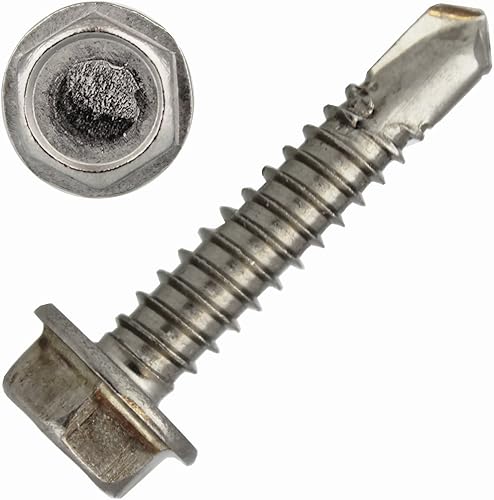 50 Stück Bohrschrauben 6,3 X 32 mit Sechskantkopf und Bund, Form K DIN 7504 Edelstahl A2 - Cheap-Us