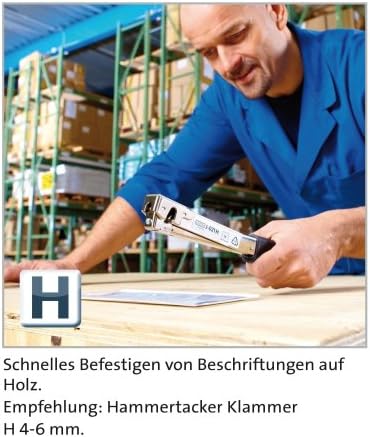 Novus Feindrahtklammern 6 mm 'superhart', für Hammertacker, XL-Packung mit 5000 Tacker-Klammern, Typ 37/6, Stahldraht - Cheap-Us