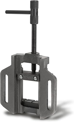 EBERTH Maschinenschraubstock aus Grauguss und Stahl, Backenbreite 150mm, Max. Spannbreite 129mm, Maschinenschraubstock zur Befestigung auf Bohrmaschine oder Werkbank, Bohrmaschinenschraubstock - Cheap-Us