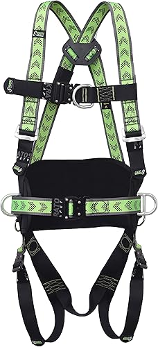Kratos Safety Zweipunkt Auffanggurt mit Haltegurt 4 Schnellverschluss Schnallen, PSA, EN361, EN358, mit Seriennummer, für Bau, Elektrik, Bergbahn, Lawinenverbau, Feuerwehr - Cheap-Us