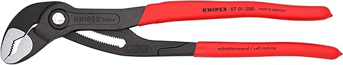 KNIPEX Cobra Hightech-Wasserpumpenzange mit rutschhemmendem Kunststoff überzogen grau atramentiert 300 mm 87 01 300 - Cheap-Us