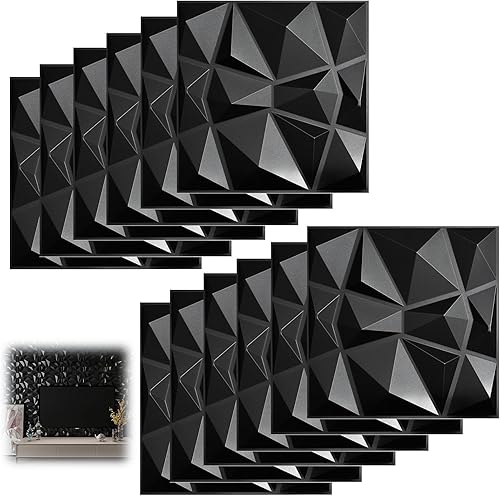 12 Stück 3D Wandpaneele Selbstklebend Steinoptik, 30 × 30 cm, Küchenrückwand Tapete, Wandfliesen Selbstklebend, Wandaufkleber für Innenwanddekoration, für Möbel Wandtür Wasserdicht - Cheap-Us