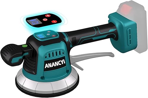 Fliesenleger Maschine für Makit 18V, Elektrische Fliesen Vibrator Mit 15cm Saugnapf 10 Gänge einstellbar 100kg Aufnahmekapazität Fliesen Fliesenleger Maschine Geeignet für 47 zoll Fliesen (Ohne Akku) - Cheap-Us