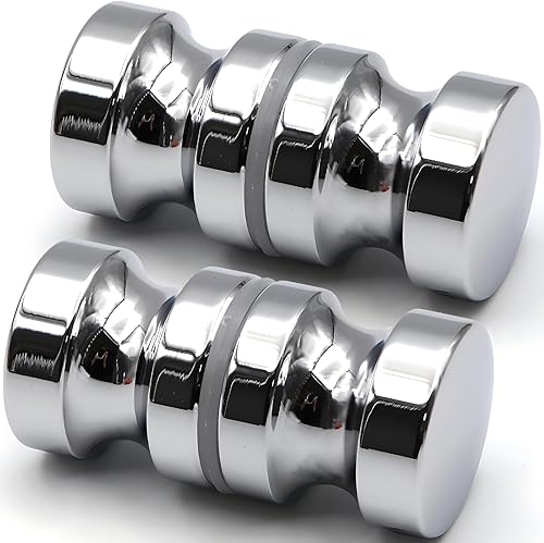 CAILI 2 Stück Türknopf Duschtürknopf Türknauf Dusche Griff Knopf Dusche-Griff Türklinken Türgriff aus Edelstahl für Duschtür Glastüren - Cheap-Us