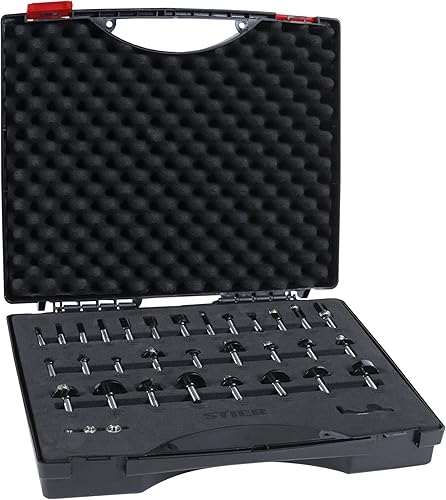 STIER Fräsersortiment 30-teilig 8 mm im Kunststoff-Koffer - Cheap-Us