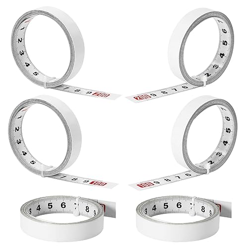 Brelet 6 Stück Selbstklebendes Maßband, Kohlenstoffstahl Maßband Selbstklebend Metrisches Maßband zum Aufkleben für Vermessung vertikaler Objekte wie Werkbänke(Vorwärts, Rückwärts, Zentriert) - Cheap-Us