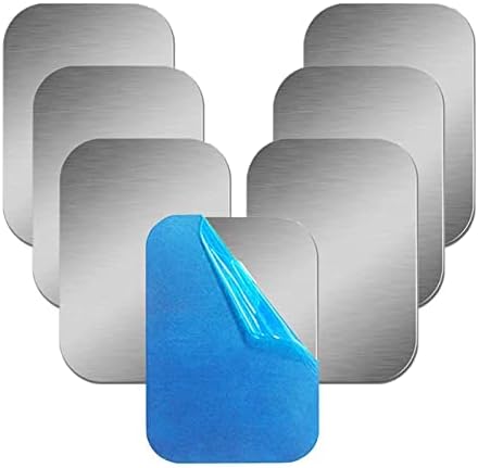 WONIHANDS 10 Stück Metallplatte Metallplättchen Selbstklebend Starke doppelseitige Dichtungen Für Magnethaken und magnetische Adsorption 65 x 45 mm Silber - Cheap-Us