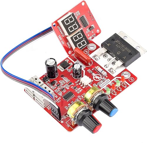 POFET Punktschweißgerät-Steuerplatine, 100 A, Digitale Anzeige, Punktschweißmodul, Zeit- und Stromsteuerung, Zeitsteuerung, Amperemeter - Cheap-Us
