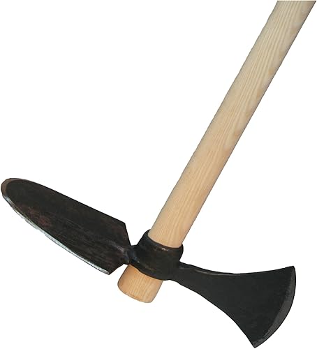 Wiedehopfhaue OVAL aus einem Stück geschmiedet Wiedehopfhake Haue Hake Baumsetzharke mit 110 cm Eschenstiel - Cheap-Us