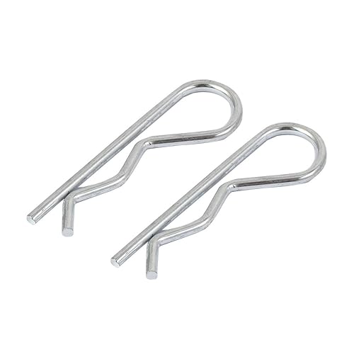 sourcing map 5 Stück R Clip Federsplint Traktorstifte 66 mm Länge 3 mm Dicke Silber Ton - Cheap-Us