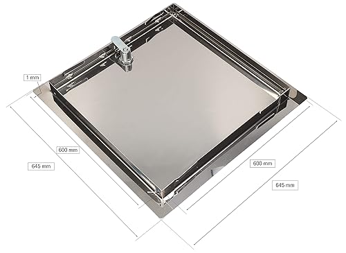 KOTARBAU® Revisionsklappe Größe 30x30cm mit Schlüssel Edelstahl Silber für Revisionsschächte - Cheap-Us