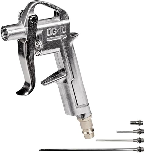Original Einhell Ausblaspistole mit 4 Düsen (Kompressoren-Zubehör, 5-teiliges Set, für 2-8 bar, inkl. 4 Düsen: 20, 50, 95 und 220 mm) - Cheap-Us