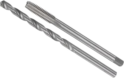 CoCud Gewindebohrer und Bohrer Bit Set M8 x 1.25 Gewinde 100mm Länge Gewindebohrer 8mm Bohrer Metrisch Extra Lang Gewindebohrer und Drehbohrer Kit - (für Gewindeschneiden) 1Set - Cheap-Us