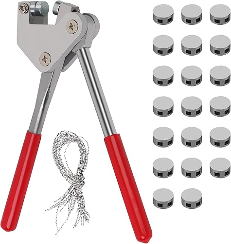 Plombenzange Set, Dichtungszangen Kit mit 20 Bleiplomben (10 mm), Plombendraht (170mm) Kann zum Plombieren von Stromzählern Blei Durchmesser - Cheap-Us