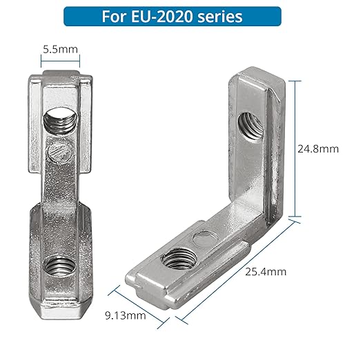 AUTOUTLET 10x T Slot T-Nut Innenwinkel, Aluminium Profil 4040 Nut 8 M6 Außenwinkel Zinklegierung Klammern 90° L-Form Inneneckverbinder Innenverbindung Winkelwinkel Eckverbinder mit Schrauben - Cheap-Us