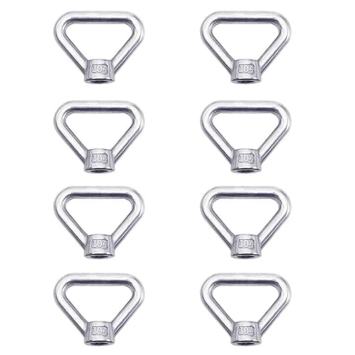 Vasemele M8 Ringmutter 8 Stück Silber Schraubmutter Edelstahl Ringmutter Augenschrauben Galvanik Poliermutter ösenmutter Dreieck-Ringmutter M8 ösenschrauben Augenmutter Befestigungselement - Cheap-Us