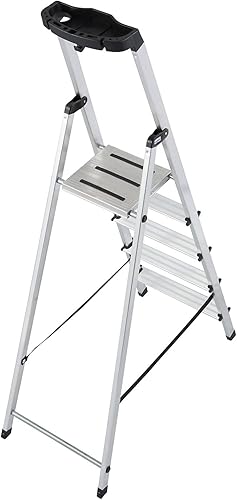 KRAUSE Stehleiter Safety, 5 Stufen, 126337 - Cheap-Us