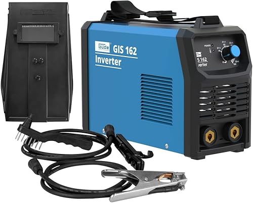 Güde Inverter Schweißgerät GIS 162 (230 V, 15,5 W Leerlaufleistung, 5,0 kVA max. Netzleistung, 10-160 A Regelbereich Schweißstrom, inkl. Elektrodenhalter, Masseklemme, Schlackenhammer & Schweißschild) - Cheap-Us