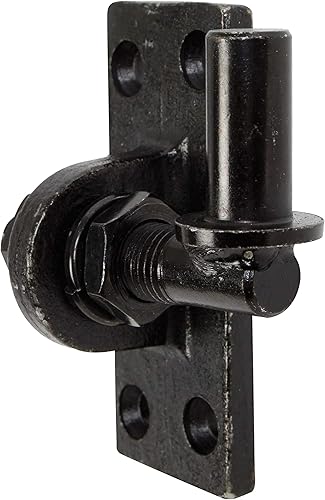 Alberts 340766 Kloben zum Anschrauben | verstellbar um 20 mm | galvanisch schwarz verzinkt | Dornmaß Ø16 mm | Platte 105 x 45 mm - Cheap-Us