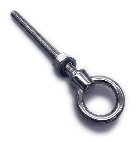 2 Stk. Augbolzen | M8 x 80mm | Augenbolzen | Ringschraube lang | Ösenschraube | Rostfrei Inox Edelstahl | V4A A4 AISI316 (2, M8x80) - Cheap-Us