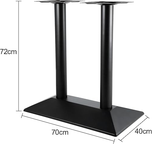 Toemics Tischgestell, Tischgestell Schwarz, Tischfüße Schwarz, Tischbeine Metall Schwarz, Höhe 72cm Tischbeine Aus Doppelten Stahlsäulen Tischbein, Robuste Tischbeine für Esstisch oder Schreibtisch - Cheap-Us
