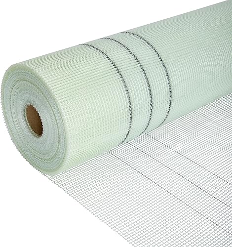 Villex Armierungsgewebe Innen und Außen 50m² - Starkes 165g/m² Glasfasergewebe für Innenputz, Außenputz, Fassadendämmung - Armierungsgewebeband Glasfaser Gewebe - Armierung Putzgewebe Innen & Aussen - Cheap-Us