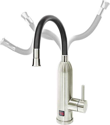 HOGART Elektrische Wasserhahn mit Durchlauferhitzer 230v für Küche, Garten, Bad, Wohnwagen, Camping, Smart Heater, Armatur mit Sofortiger Warmwasserbereiter, Warmwasserhahn, Wasserboiler - Cheap-Us