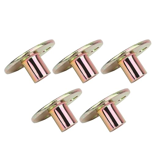 T-Mutter, 5 Stück Flanschmutter M6 / M8 / M10 T-Mutter mit Brad-Loch, Verzinktes Eisen, Runde Basis, T-Mutter, Nietmuttern (M6) - Cheap-Us